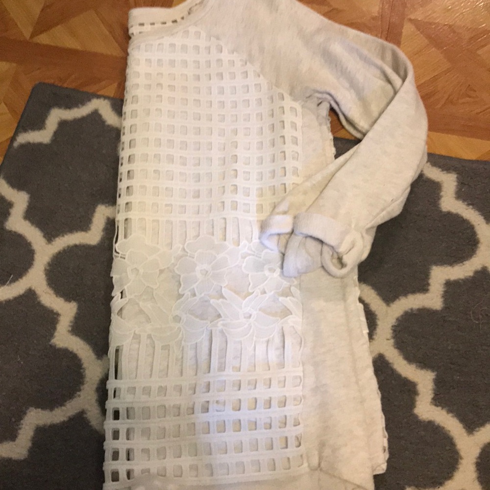 Anthropologie top/light sweatshirt material